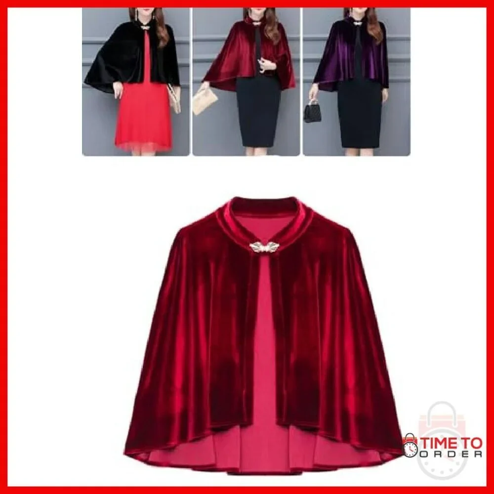 Velvet Shawl Wrap for Women - Soft Lightweight Wedding Evening Dress Accessory